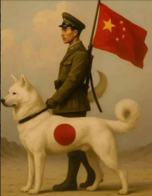 27日韩国媒体报道，在中国抗战胜利80周年纪念日临近之际，一段用AI技术编辑、嘲
