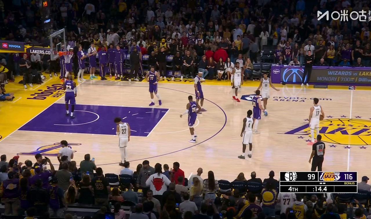 有惊无险！湖人116-99战胜篮网，大火收汁！东契奇41分，下一场停赛。不过大