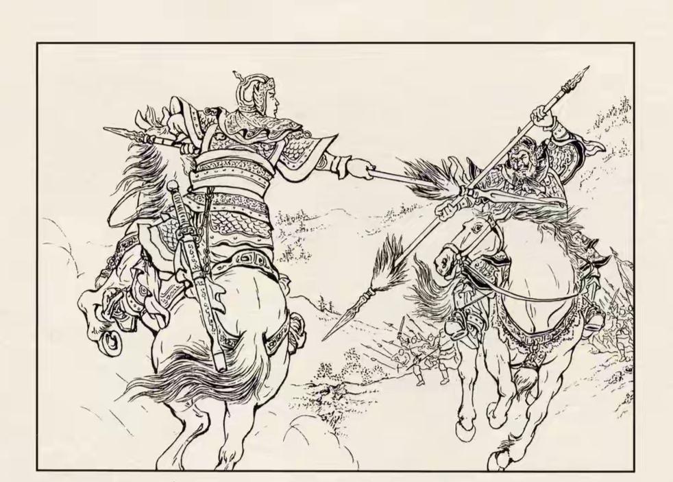 三国演义连环画：这员大将是谁？竟然能与赵云斗个旗鼓相当！在演义中与赵子龙交战，打