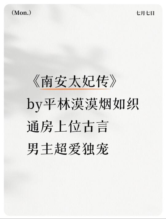 《南安太妃传》通房上位古言 男主超爱独宠