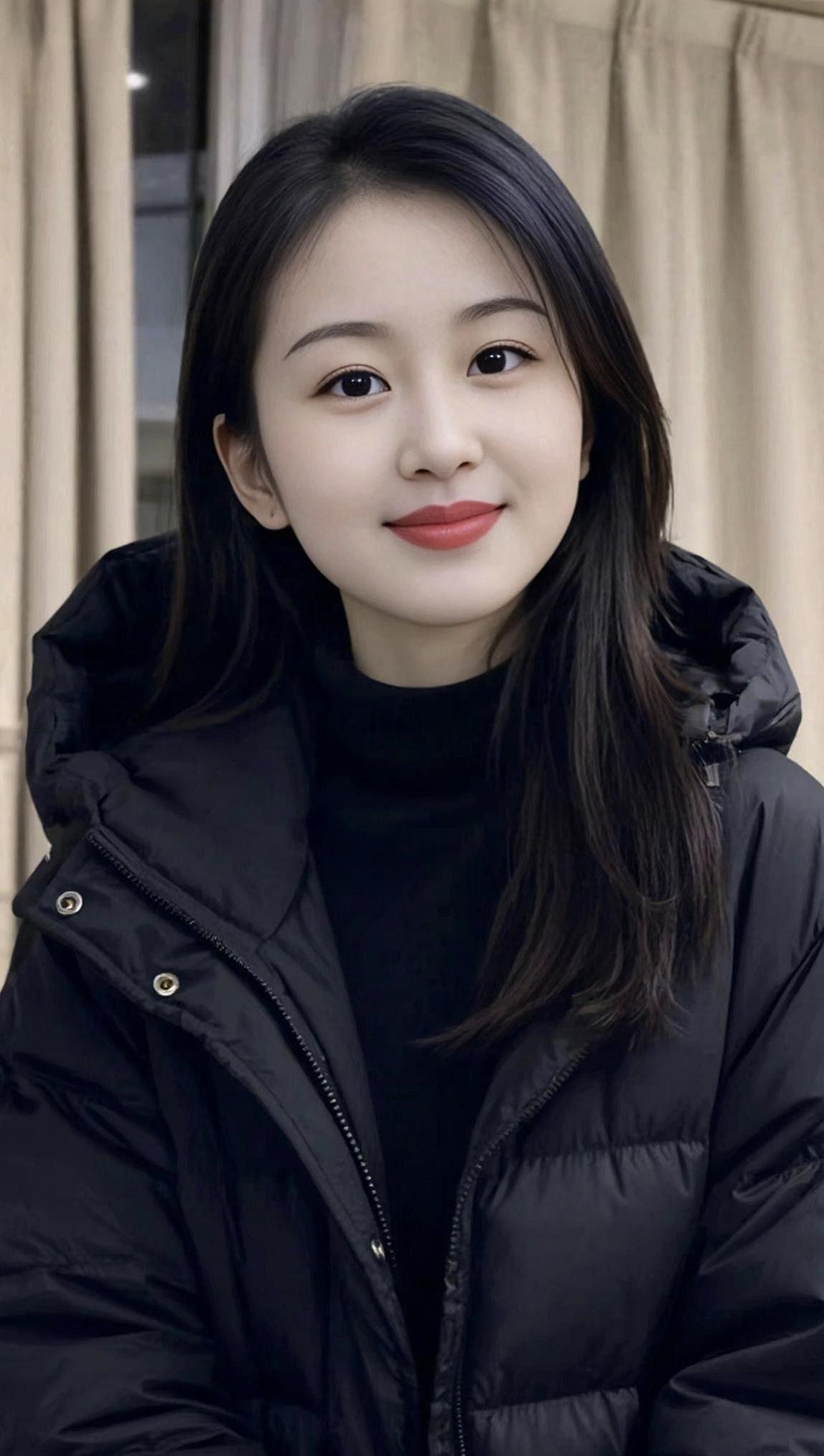 冬日生活照甜系女孩甜美女孩穿搭甜美优雅写真羽绒服