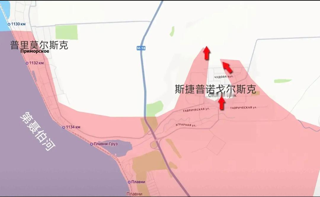 俄军第聂伯集群在斯捷普诺戈尔斯克取得了重大进展，占领了大部分市区，并且在市区北部