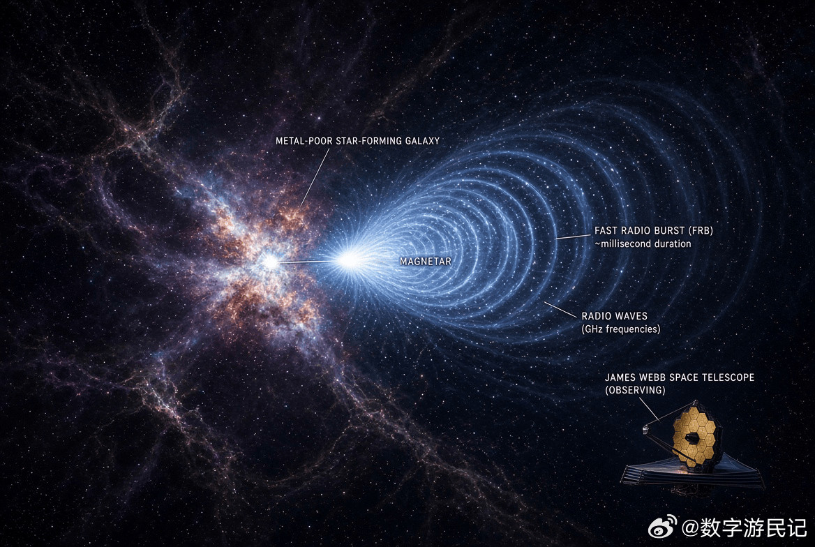 来自年轻宇宙的毫秒级闪光终于抵达地球超过100亿年前，当宇宙仅约30亿岁高龄，太