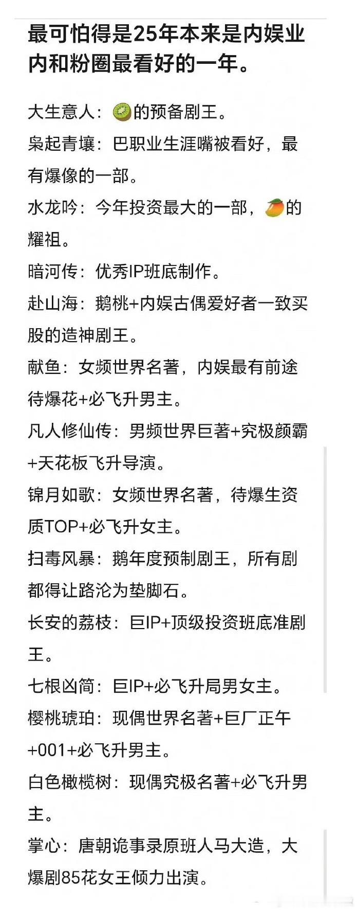 好冷清的一年，甚至很多播的悄无声息