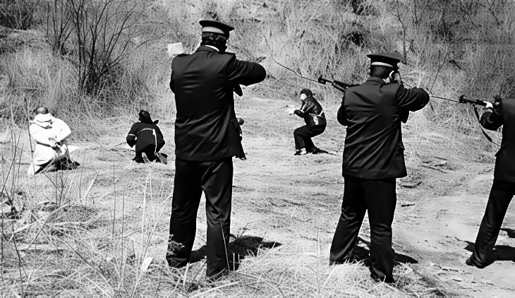 2002年，延安刑场，董伟跪在地上，枪口顶着后脑勺。就因打架砸死个混混，被判了死