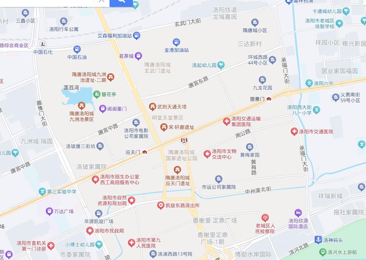 看了隋唐洛阳城宫城区的道路，确实比较头疼。苏联人设计的洛阳道路，是沿着洛河河岸