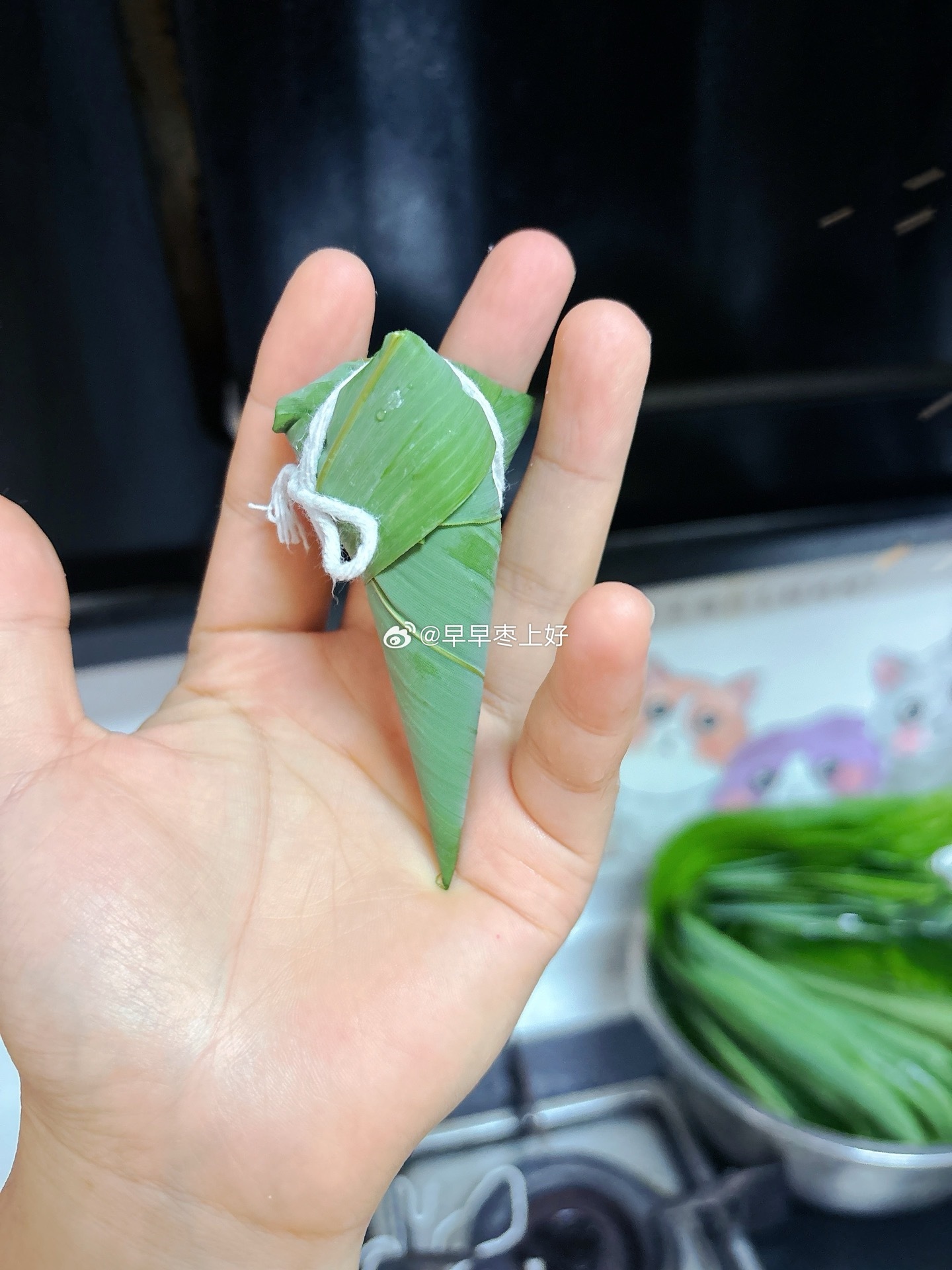 端午粽子大赏端午安康带娃随手拍第一次包粽子，成功了‼️宝宝一口粽，吃不撑～我是用