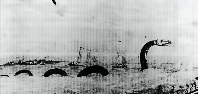 1851年美国捕鲸船斩杀蛇形巨兽后失踪，多年后在偏远小岛被发现。1851年