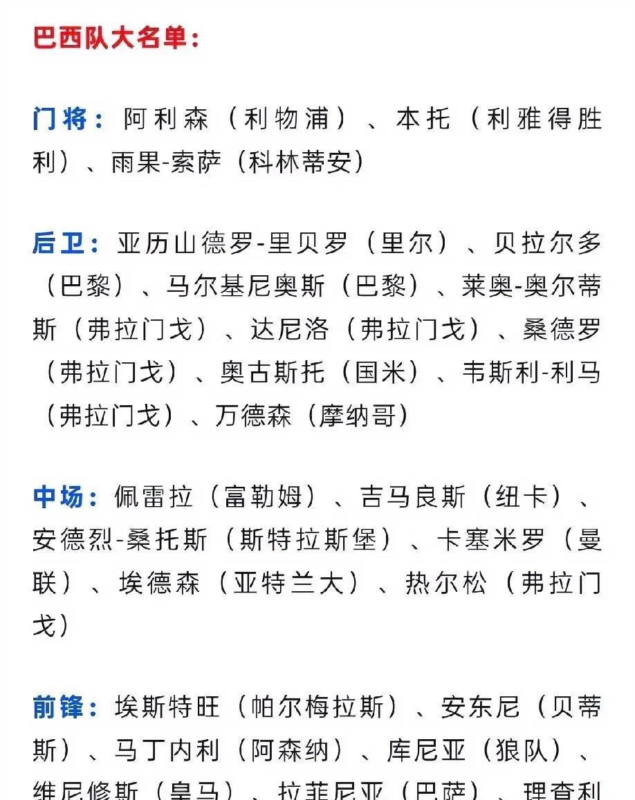 安切洛蒂头都大了，巴西现在的阵容真的是太寒酸了！今天刚刚担任巴西国家队主教练的
