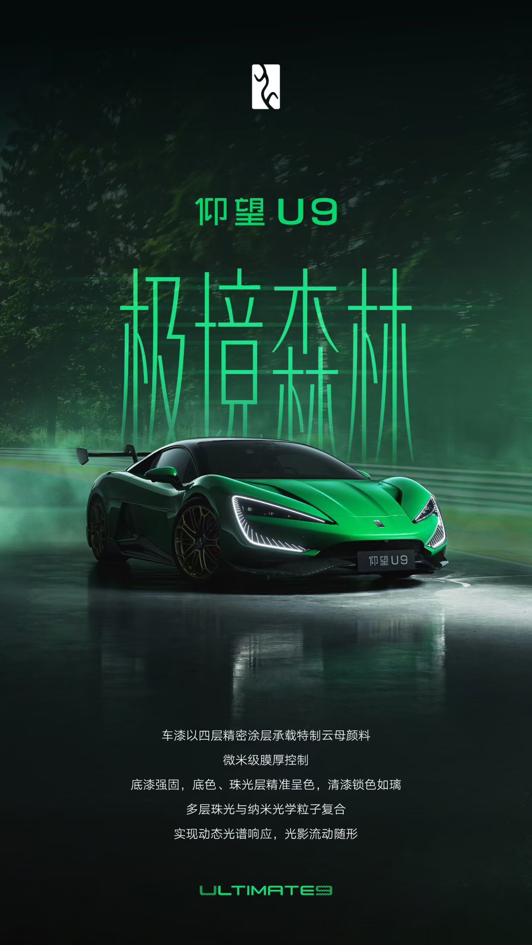 仰望U9这个绿色说实话不难看