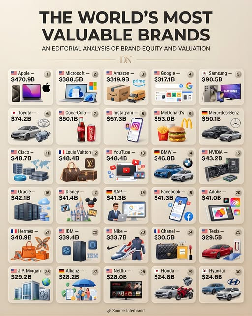 世界上最有价值的品牌！