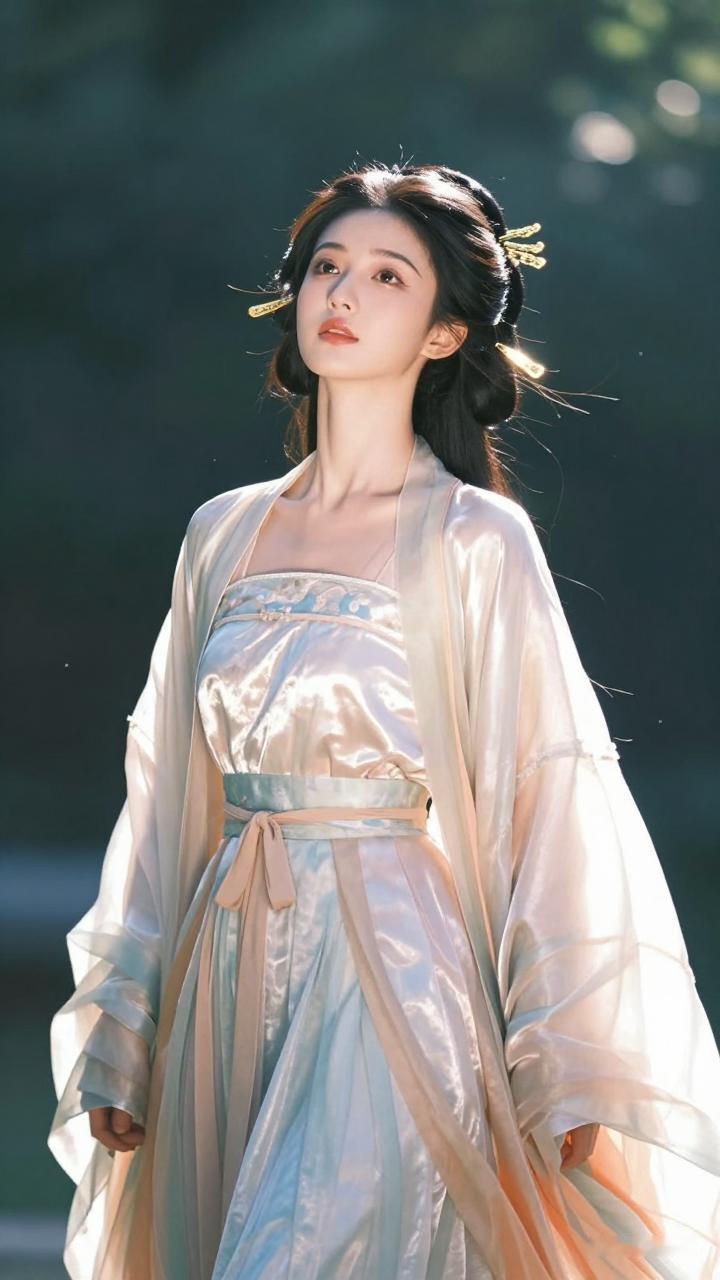 仙气飘飘的汉服少女，仿佛穿越时空的精灵。