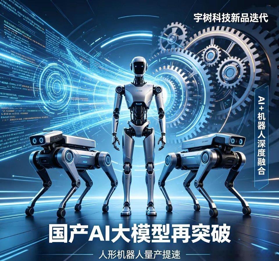 国产科技全面爆发！宇树机器人领跑，AI大模型持续突围1. 宇树科技新品迭代四足&