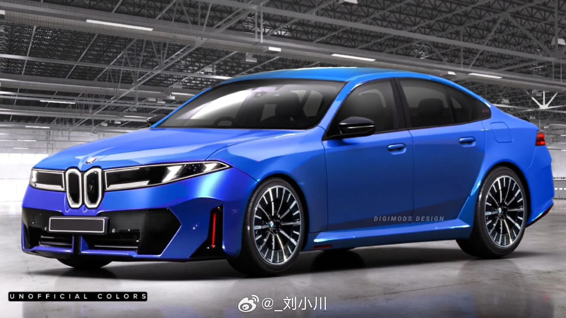 宝马新一代宝马i3渲染图【新车渲染】根据已发布的iX3设计语言，绘制的