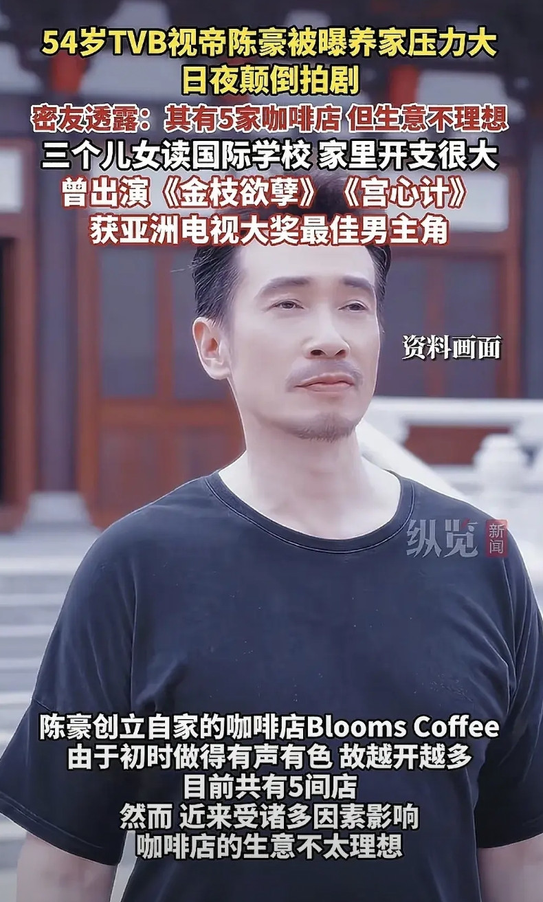 难怪陈豪说自己压力大，查了一下他的生活，老天！他的压力换成谁都得掉头发。最近