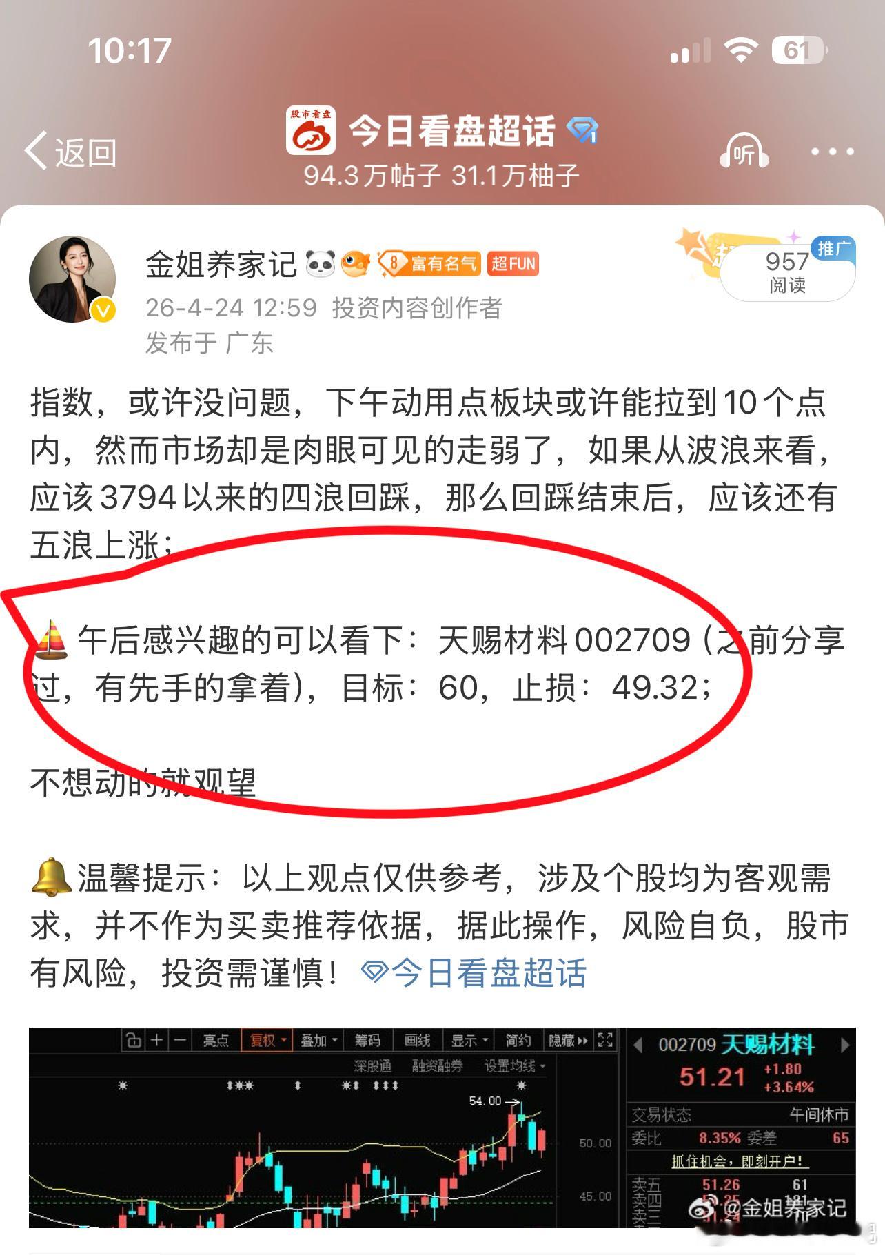 天赐材料002709📈谁还拿着今日看盘