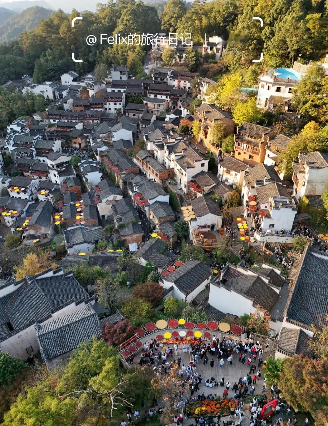 婺源｜篁岭居然是无人机友好景区❗️景区线上报备一下就可以飞，哪怕是已经起飞也可