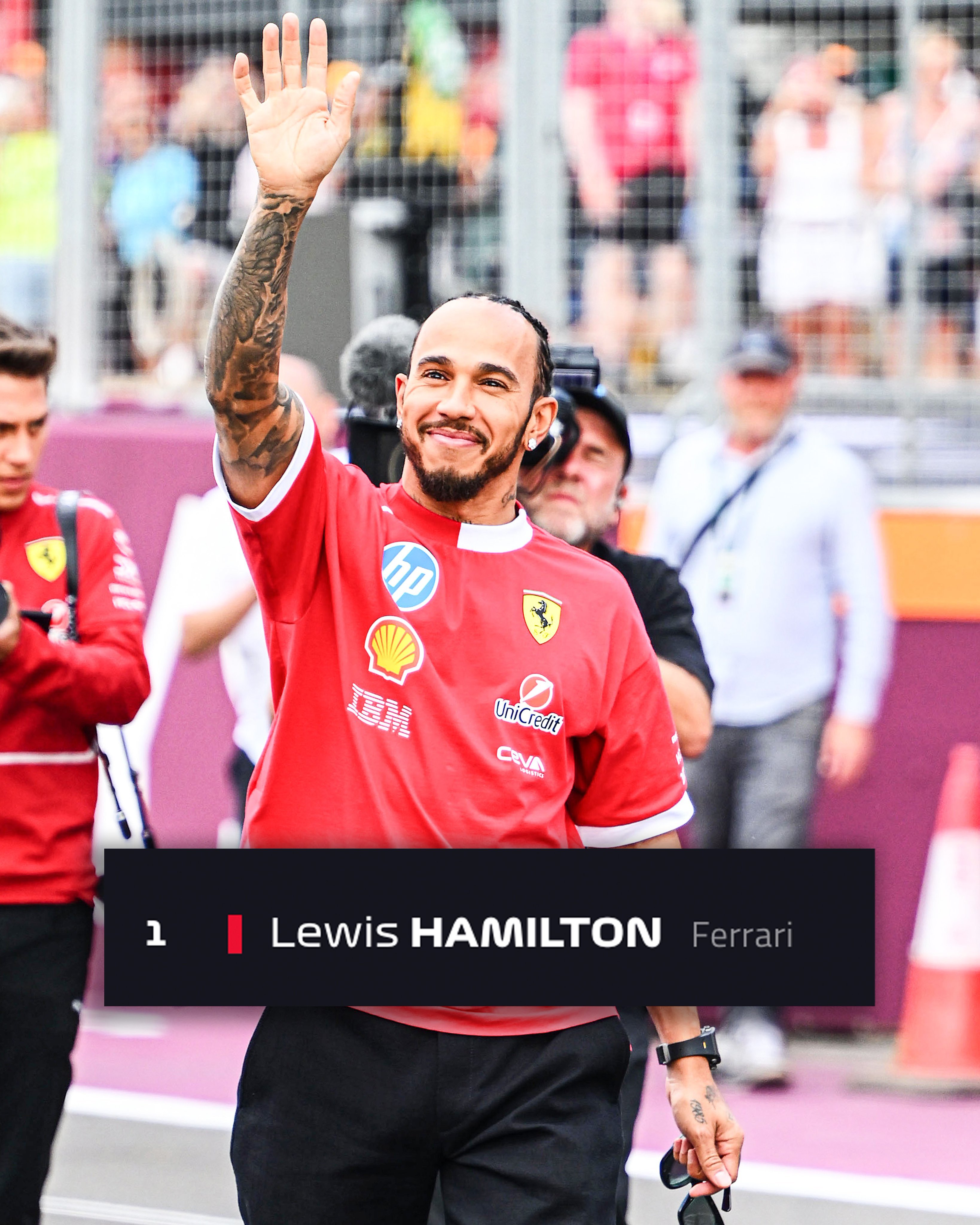 英国大奖赛FP1成绩单汉密尔顿1:26.892排名第一，诺里斯和皮亚斯特里分