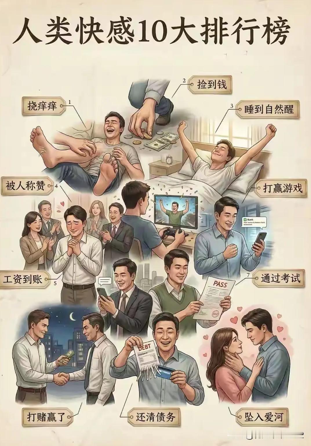 其实古人早就说了，金榜題名与洞房花烛夜才是人生最大快感。一个默默无闻