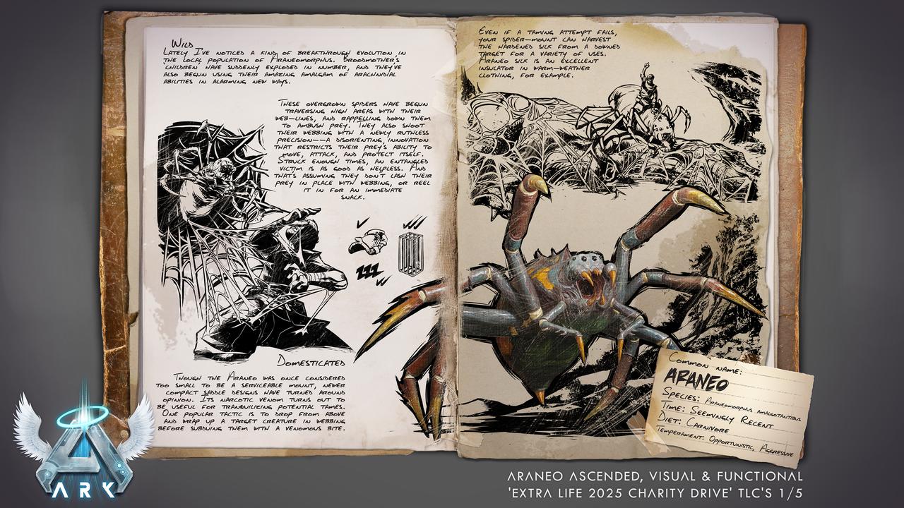 《方舟:生存飞升》重置生物预告:蜘蛛蜘蛛（Araneo）即将进化，变得更加危