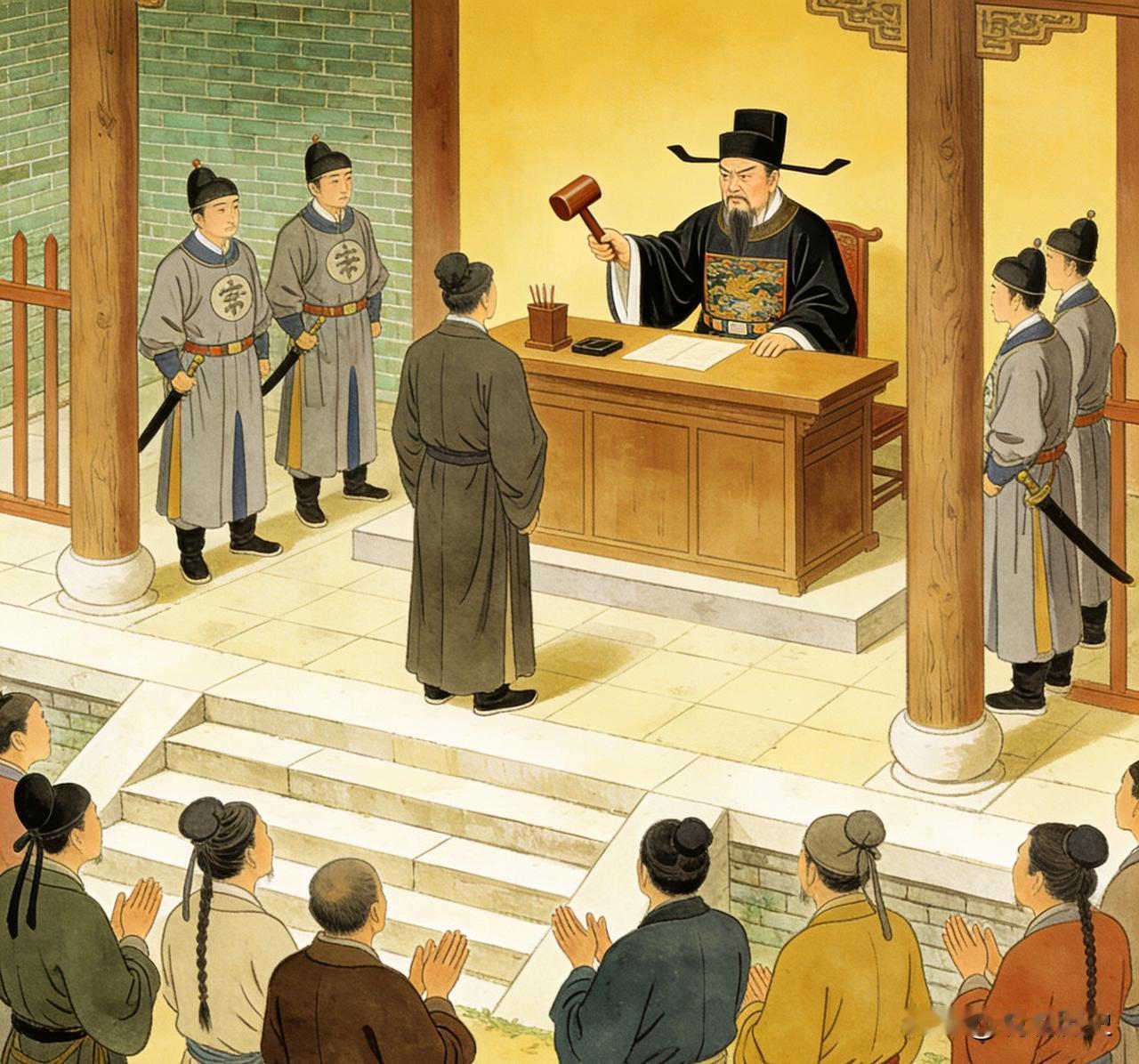 嘉靖年间，书生发善心扶起摔倒的老太太后，遭到对方讹钱。书生问县太爷：“学生愚钝，