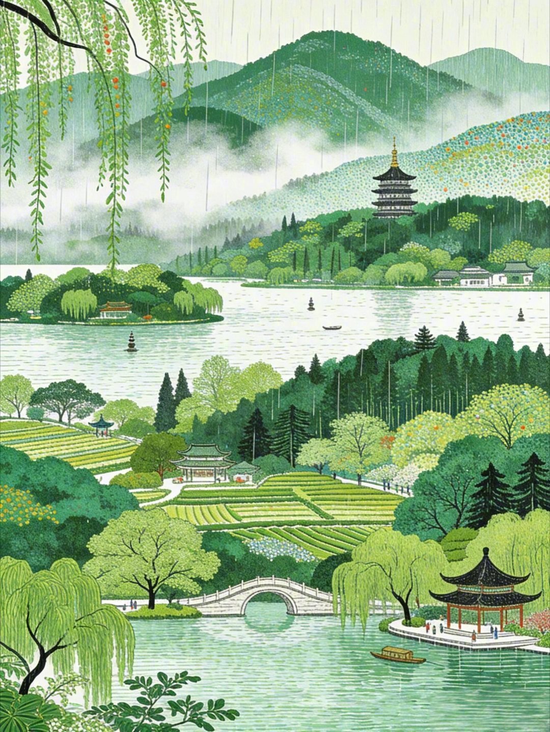 西湖美景，三月天！