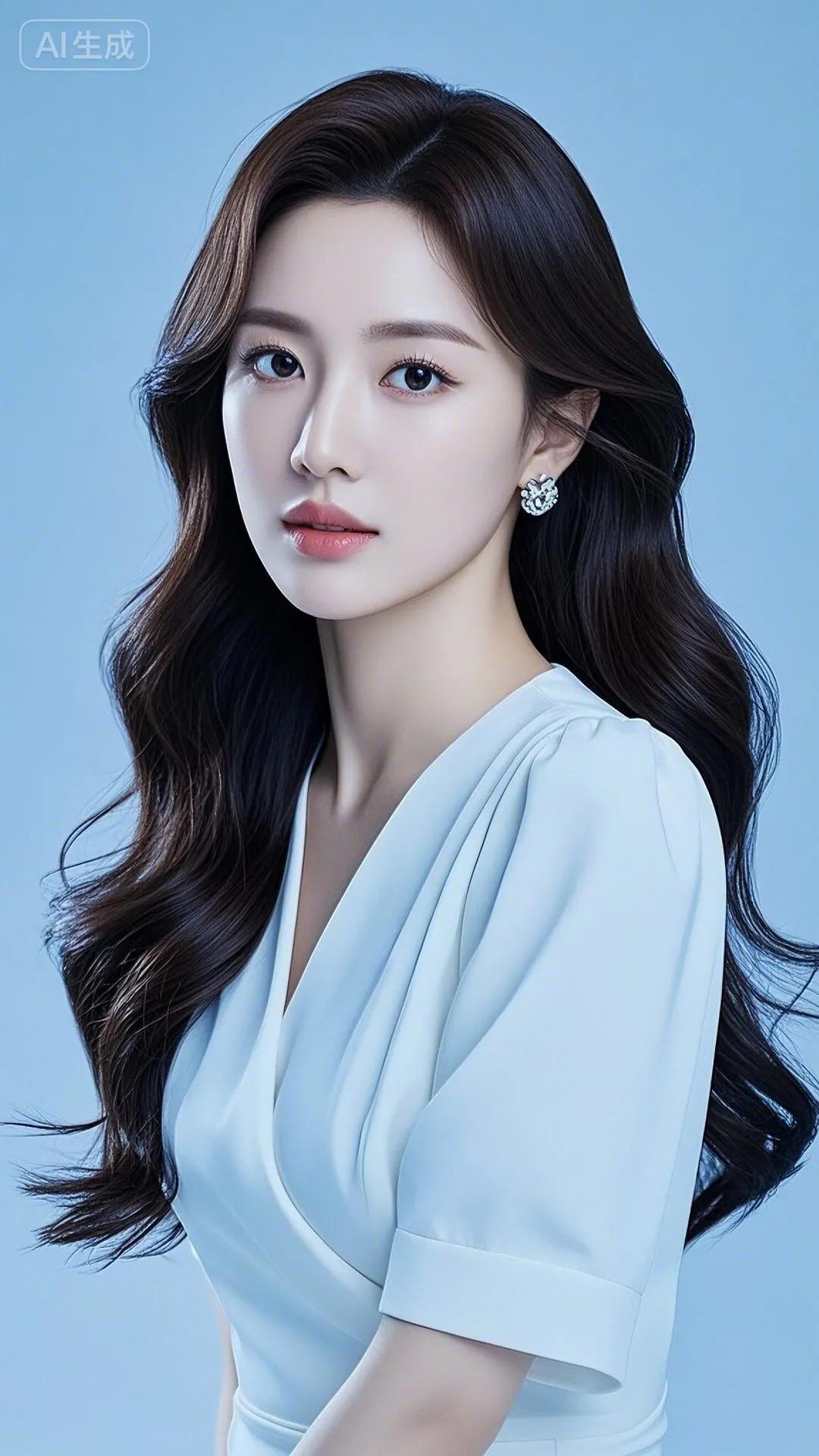 温柔优雅的蓝白穿搭，尽显气质女神风范！💙💙