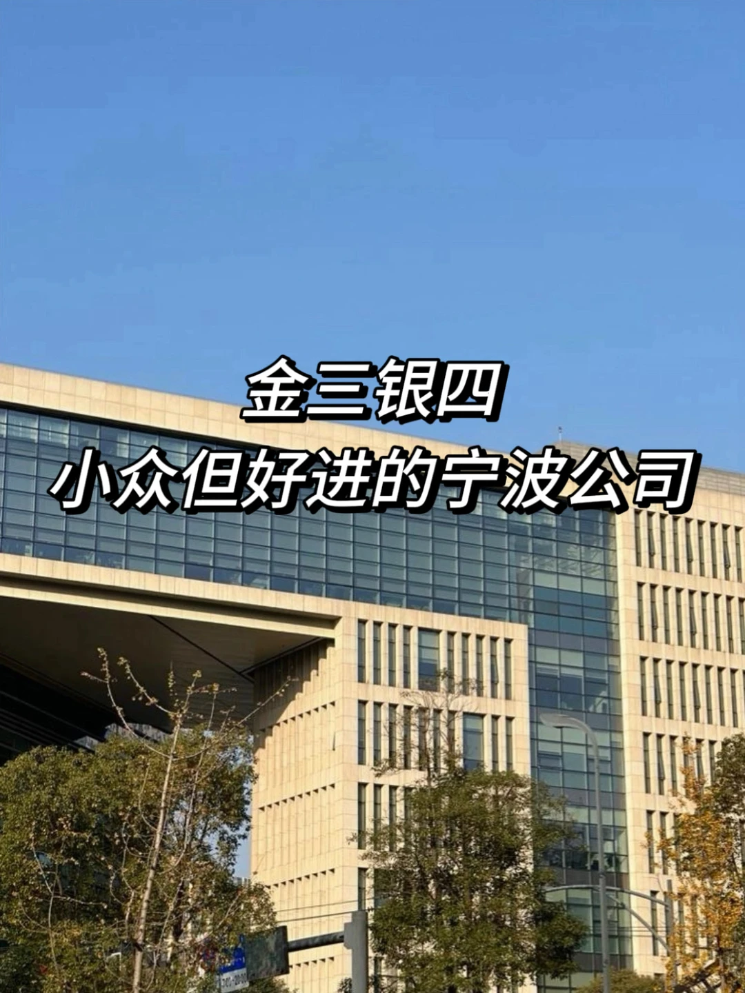 金三银四，小众但好进的宁波公司