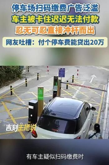 这就是国家这次要严打的原因了。8月15日，浙江一车主在停车场出口扫码缴