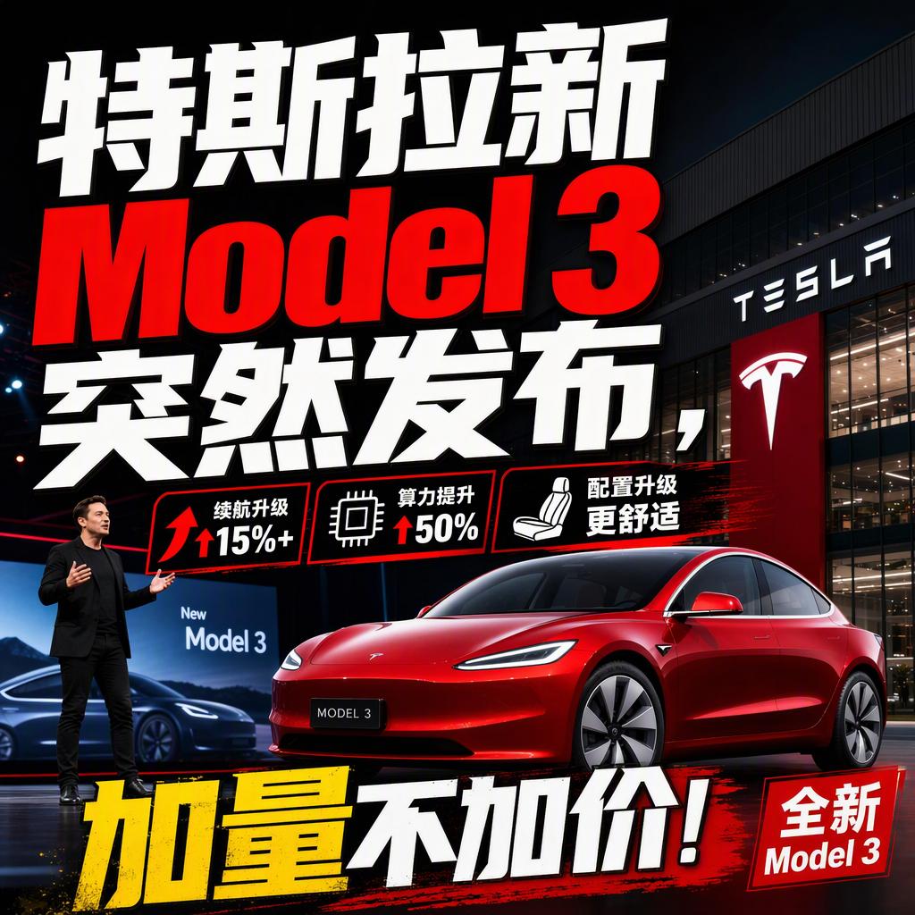 10月1日，特斯拉在官网直接上架了更新后的Model3。没有预热，没有悬念，