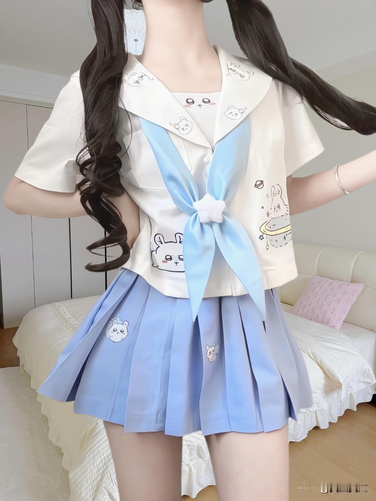 甜美女孩jk穿搭女大学生