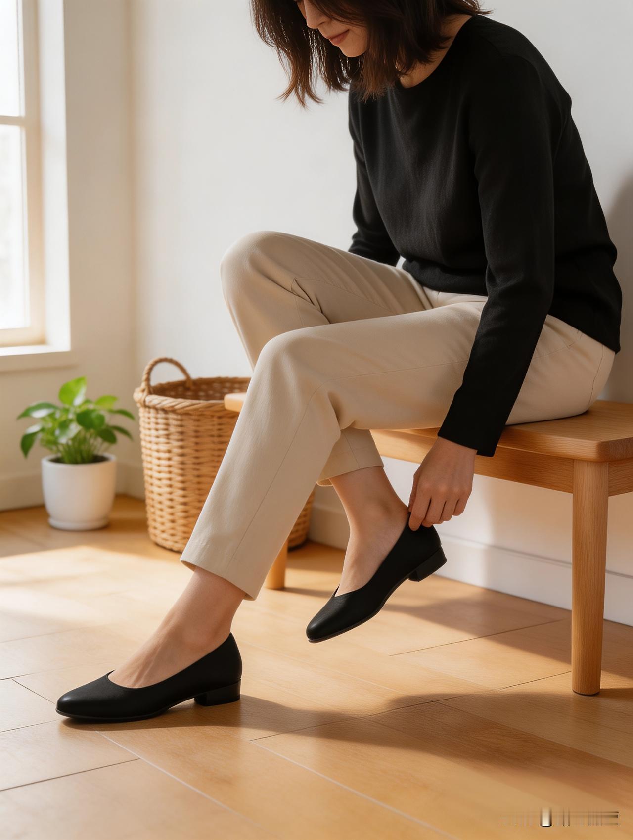 退休后我才发现：鞋子不用买一大堆，家里备好这3双就够了，显高还不累脚。以前