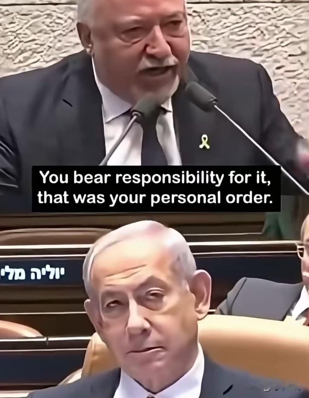 “全世界都在憎恨我们。全因这个恶魔般的人物——内塔尼亚胡所有这些旷日持久的种