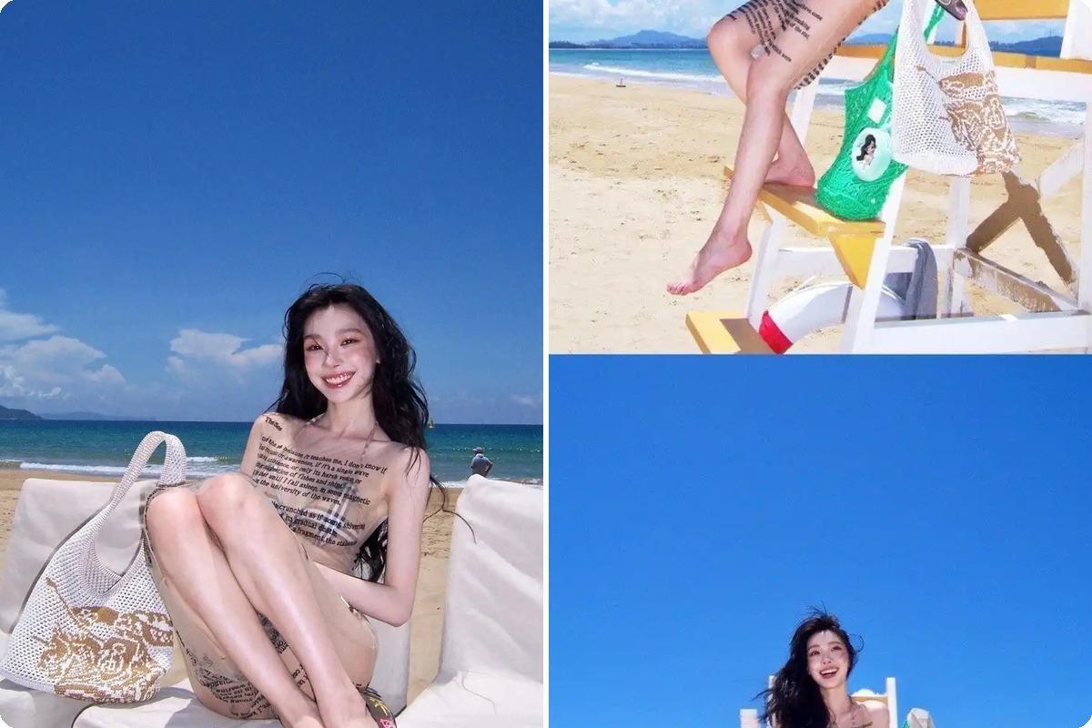 易梦玲这组最狠的就是比基尼：不绕弯，第一眼直接把看点打出来