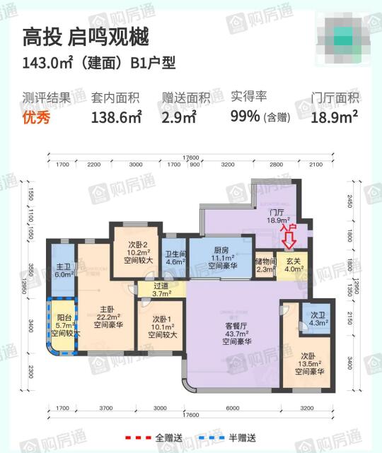 高投中和街道17亩，户型图评测分享来了