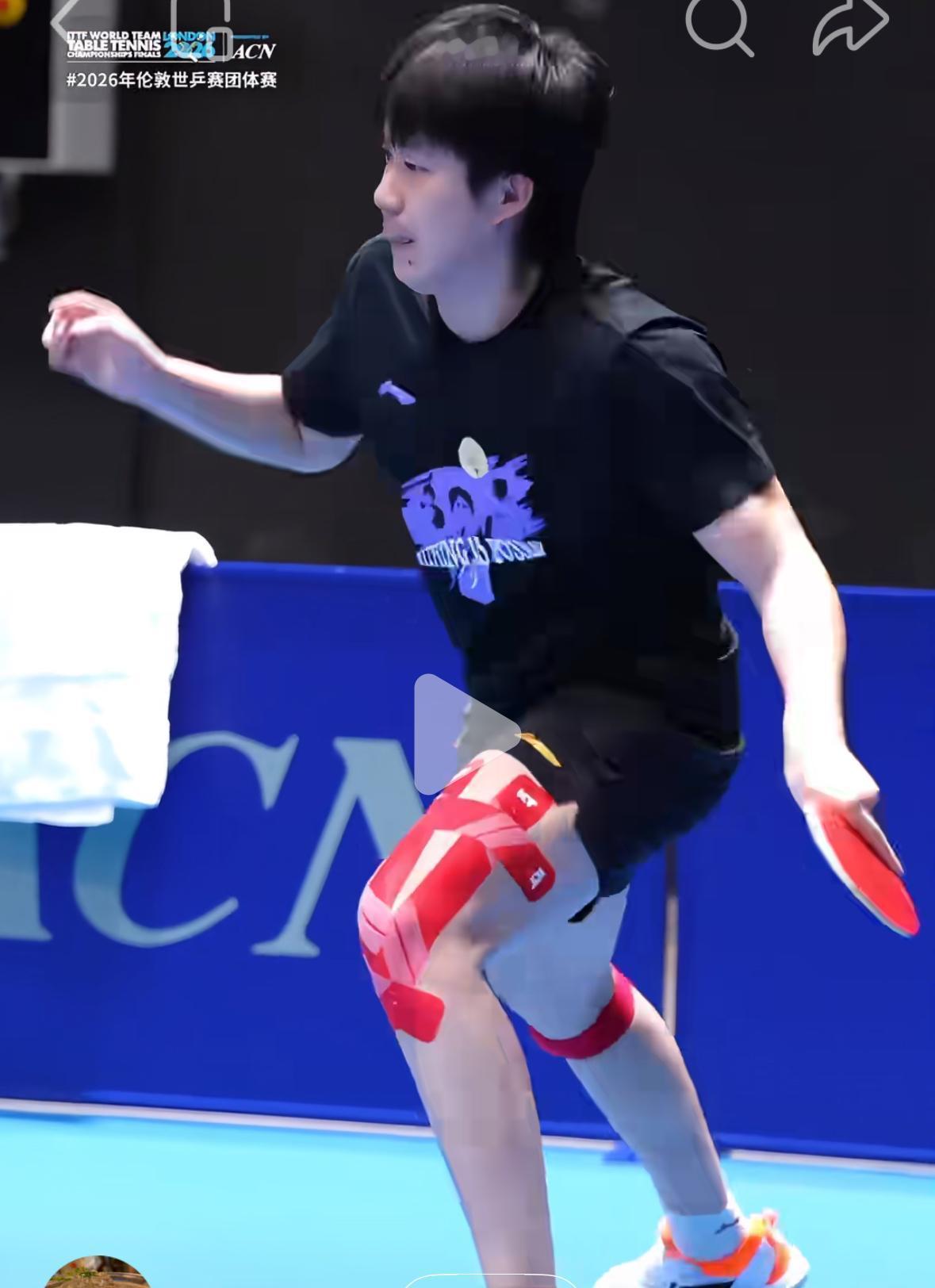 4月30日国乒队在伦敦世乒赛的赛前训练，努力拼搏的样子让人感动🥹！伦敦世乒赛