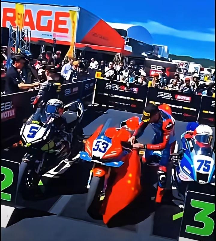 法国车手瓦伦丁夺冠后，把鲜艳的中国国旗，系在53号赛车的车把上。迎风展开的中国红