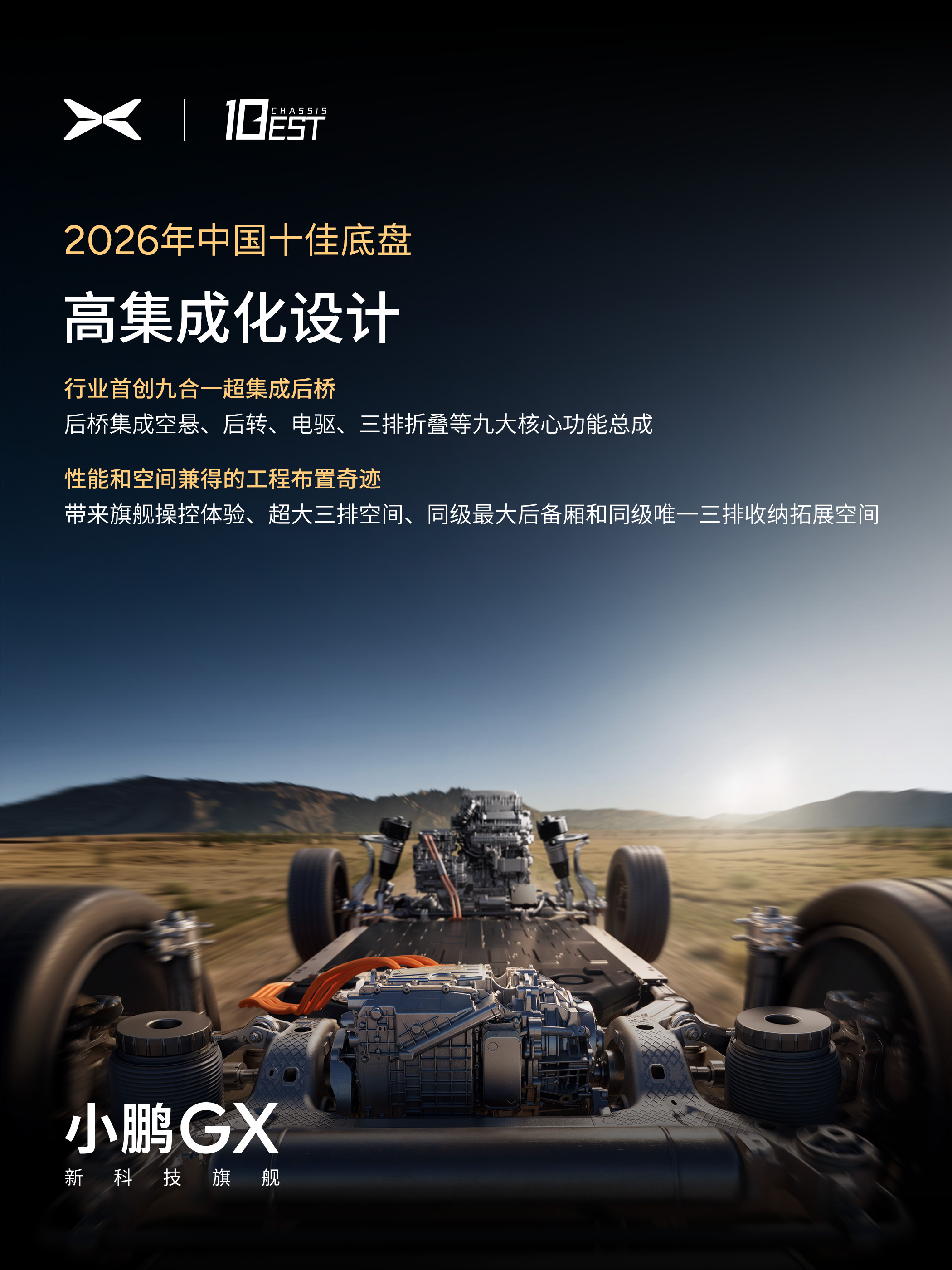 车长超过5.2米，转弯半径却只有5.4米。小鹏GX拿下“2026中国十佳底盘”，