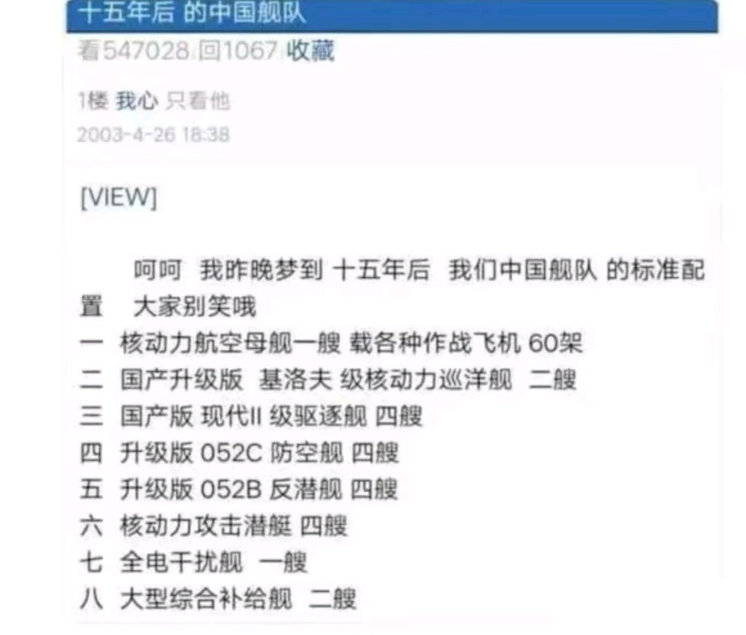 一张老图:2003年中国军迷梦想中的中国海军​​​