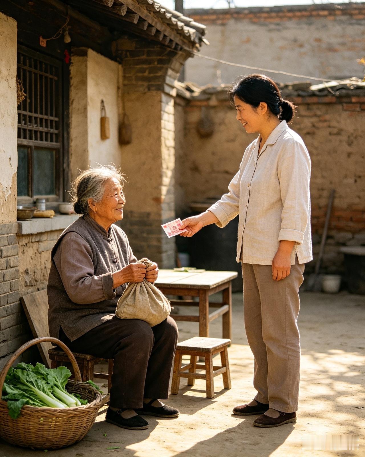 一老太太来到儿媳妇家，问："儿媳妇，你能不能借给我二十块钱，我去镇上剪个头发，再
