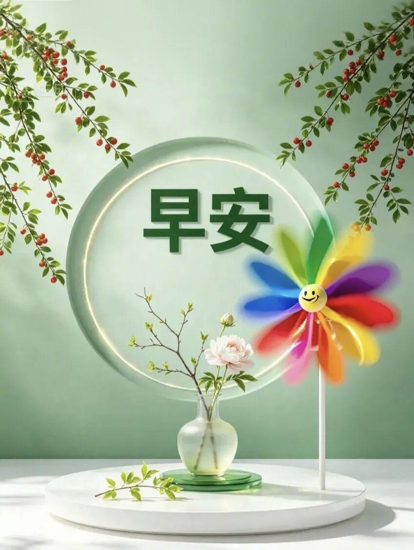 一缕清风寄去惦念💨，一抹朝阳捎来吉祥🌟，夏日最珍贵的福气，便是无病无灾、有人