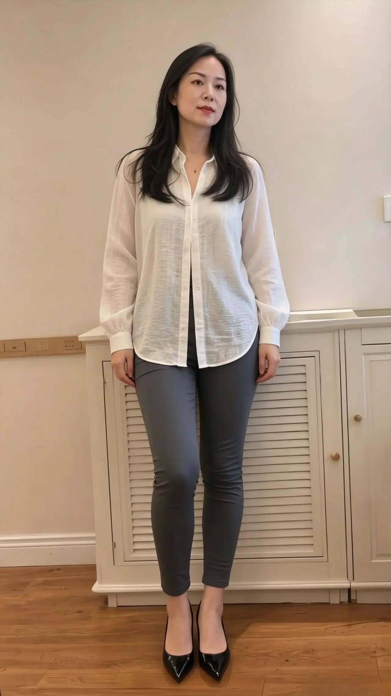 美女身材太好了，这套穿搭利落尽显温婉成熟，气质绝佳。