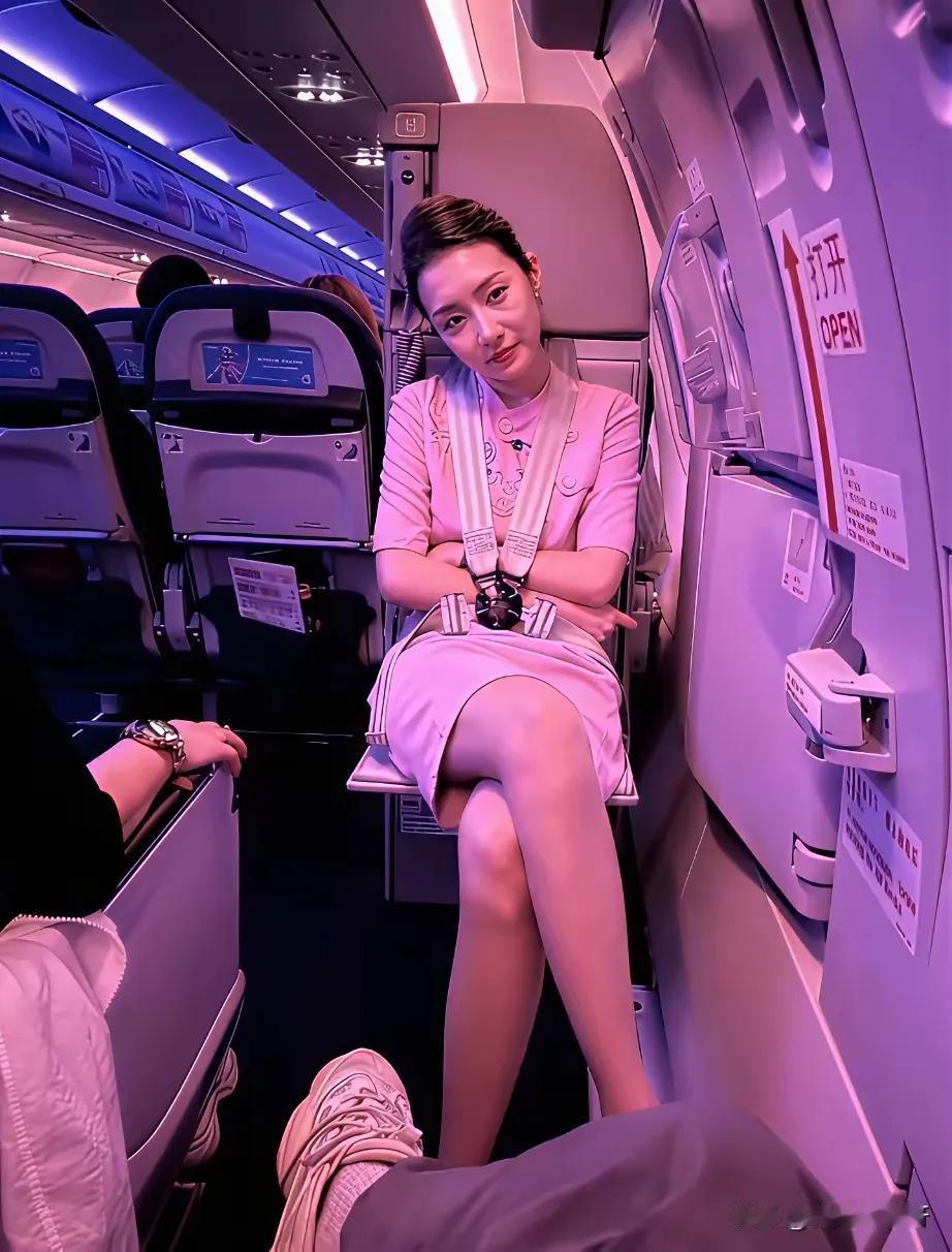 空姐一直盯着我看，怎么办？我心里都开始发毛了，我想上厕所[大哭]