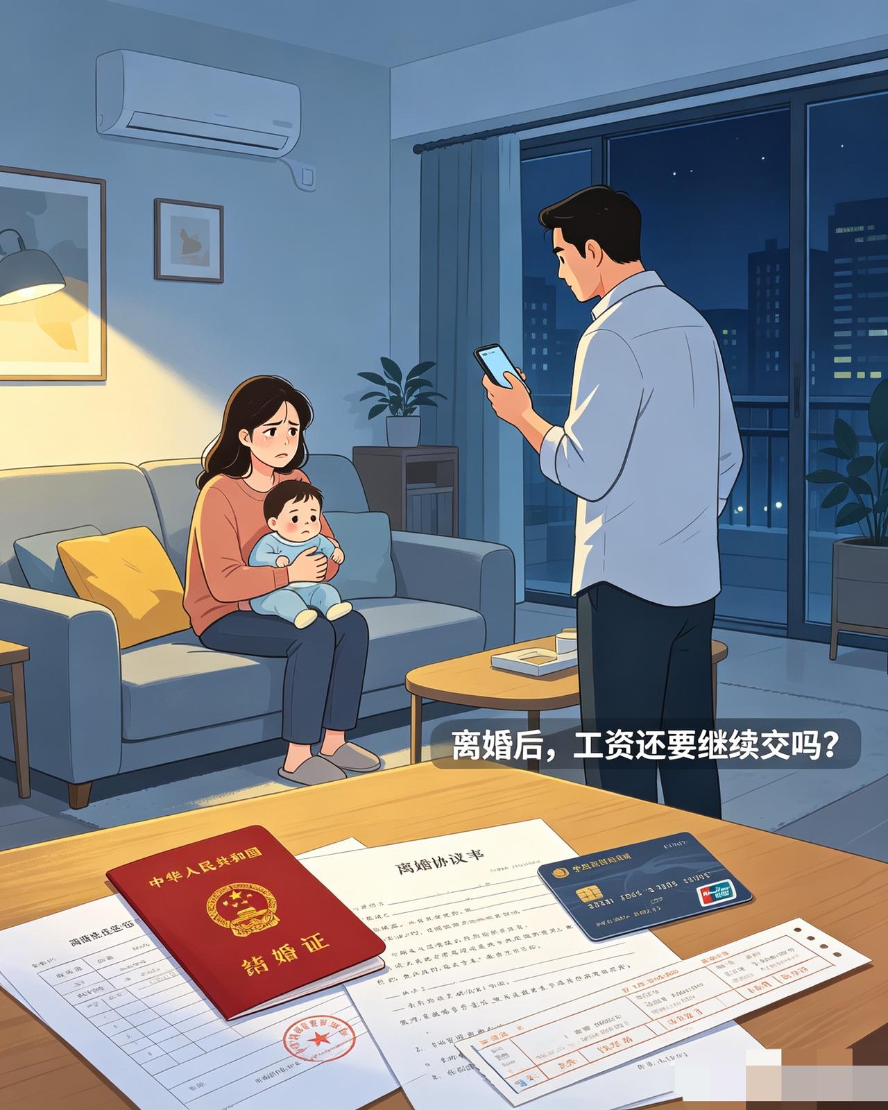 小仙女问，离婚后老公不愿意把2万的工资交给他保管，问网友该怎么办？她老公一个月