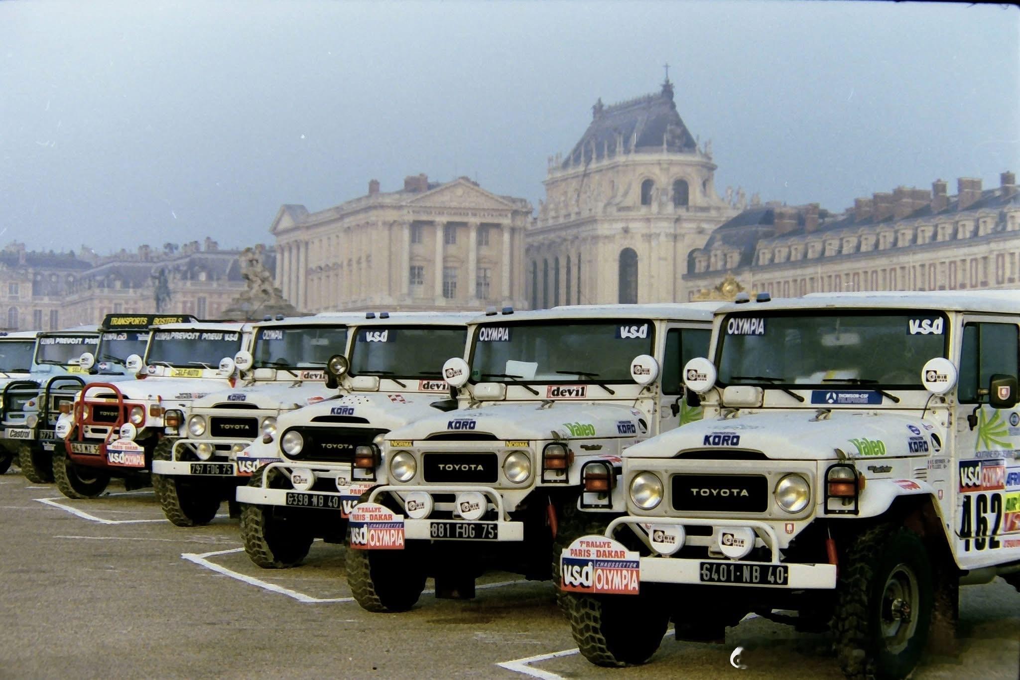 1984年巴黎达喀尔的盛况，来看一下有多少你们熟悉的车型，有多少款越野车已成经