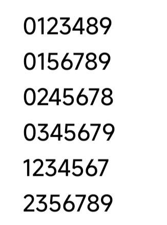 万能排列三7码。你看中哪组？我看0345679