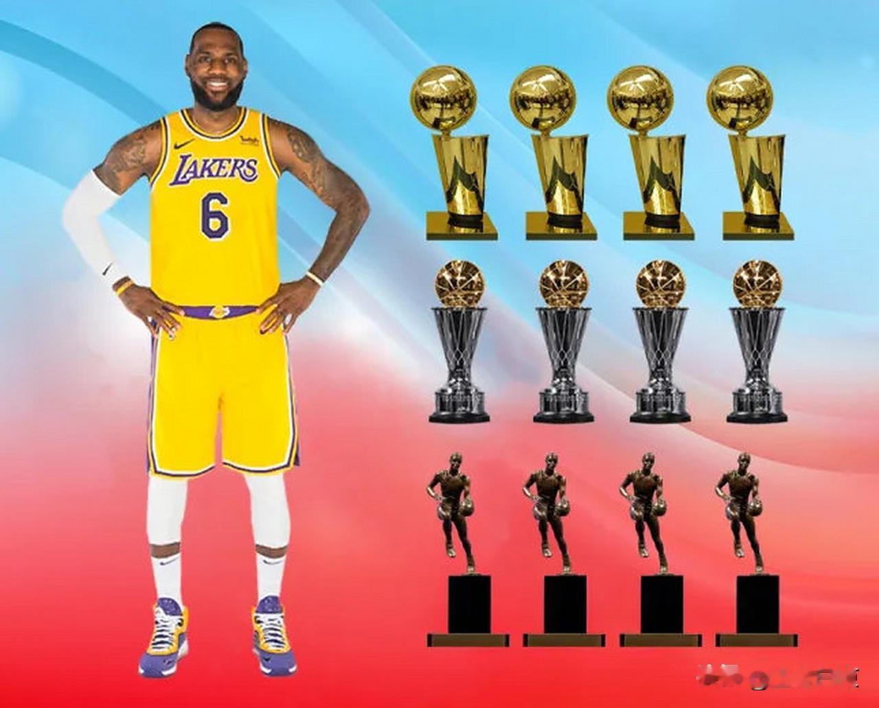 詹姆斯的团队荣誉也是乔帮主之后最好的之一1，五个NBA冠军四个NBA总冠军+