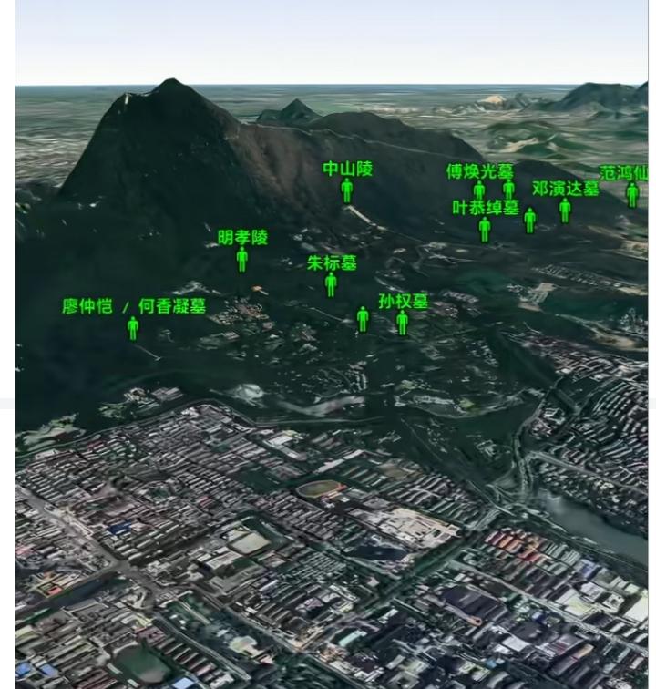 原来南京紫金山埋葬了如此多声名显赫的人物。曾听闻野史记载，明朝初期有大臣想迁走吴