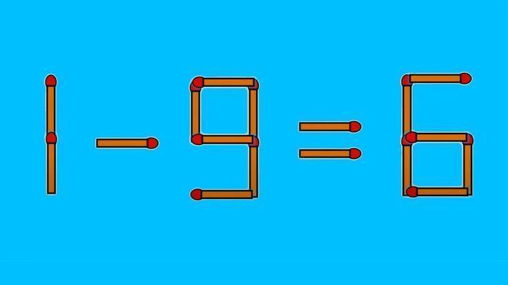 思维小挑战来啦！如图，“1-9=6”这个等式并不正确。现在规则是仅移动