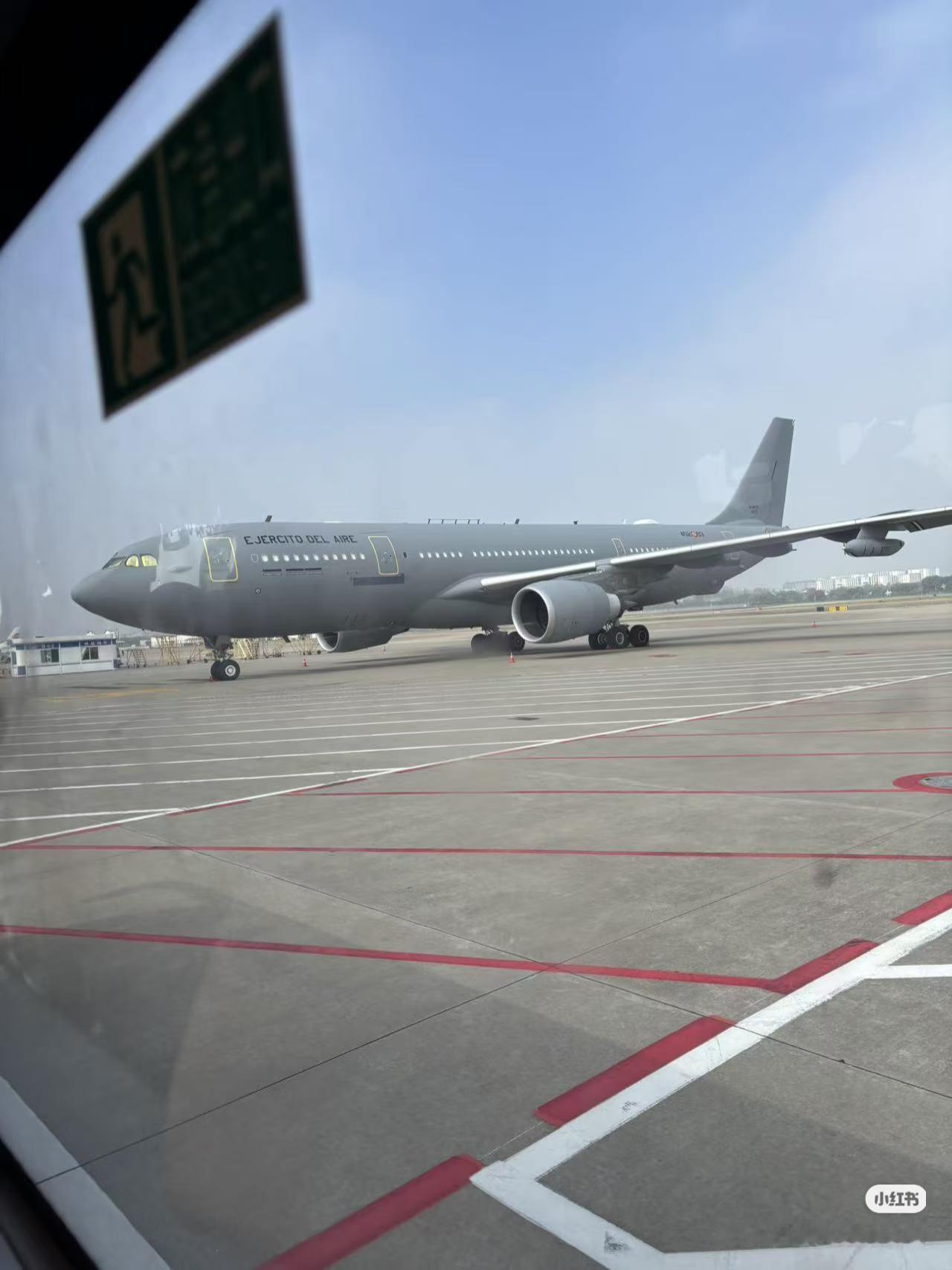 杭州机场惊现西班牙🇪🇸军用运输机MRTT！A330MRTT多任务加油运输
